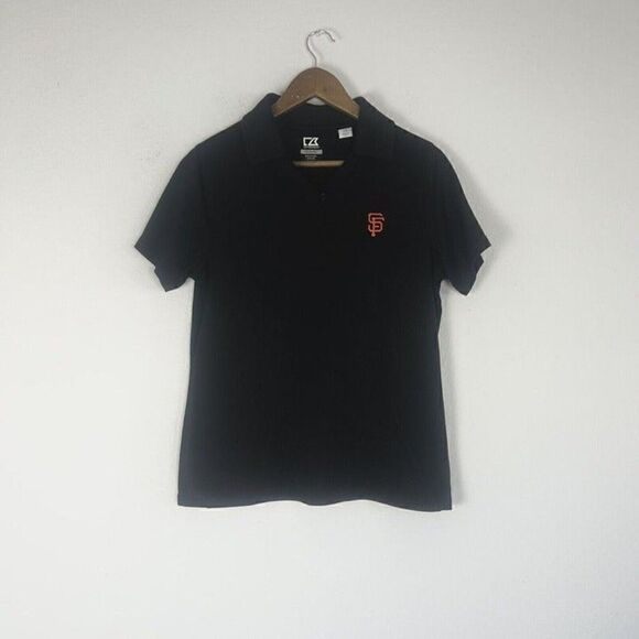 Cutter & Buck San Francisco Giants Women's CB DryTec Genre Polo Black Shirt Lrg - Picture 2 of 12